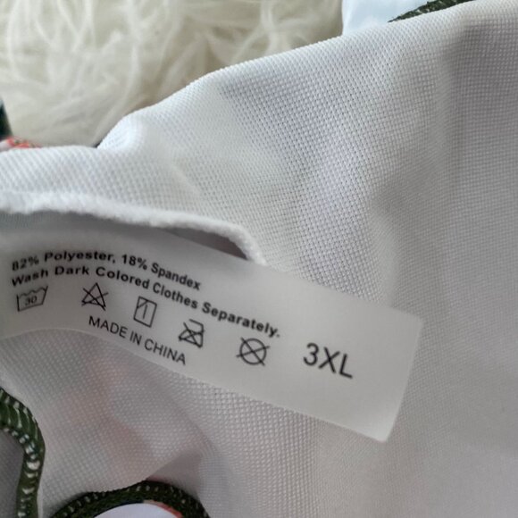 3X Floral Ruffle Bikini Top Keyhole Detail Adjustable Straps Soft Padding - Picture 7 of 7